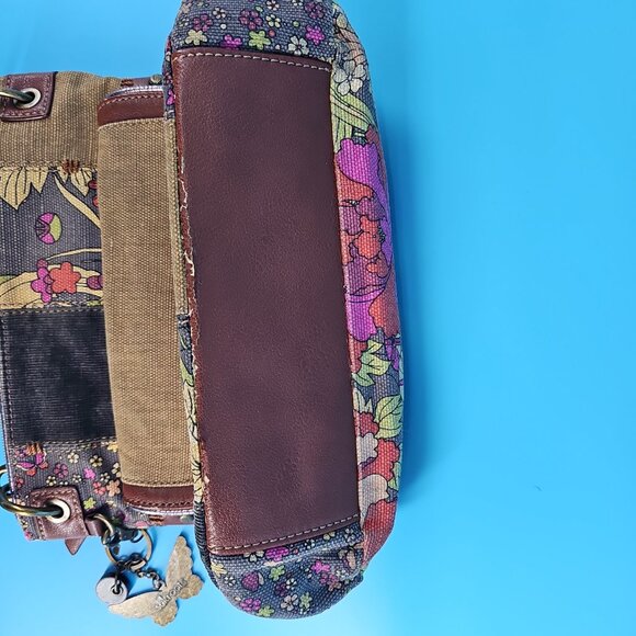 🌿 Sakroots Patchwork Canvas & Leather Crossbody - Picture 11 of 15